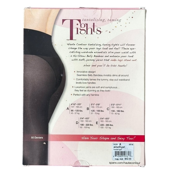 NEW SPANX Haute Contour Tantalizing Taming Tight in Amethyst Purple Size A - Picture 2 of 4